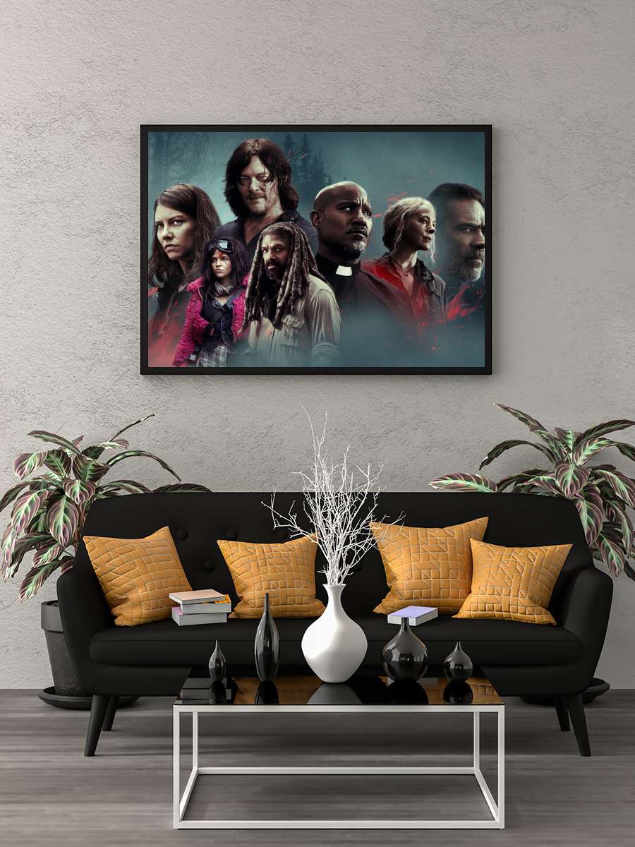 The Walking Dead Dizi Tablo Siyah Çerçeveli Dizi Poster Duvar Tablo