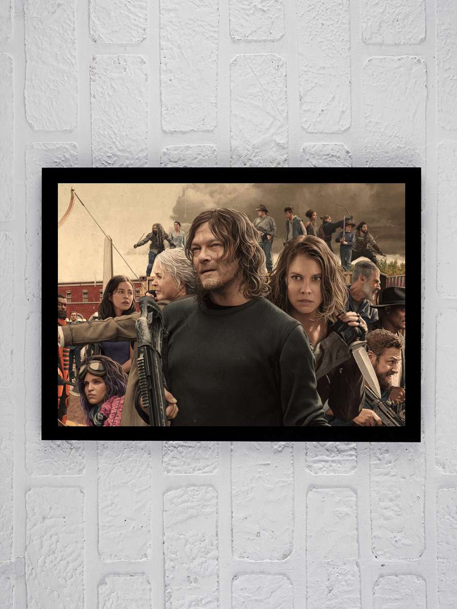 The Walking Dead Dizi Tablo Siyah Çerçeveli Dizi Poster Duvar Tablo