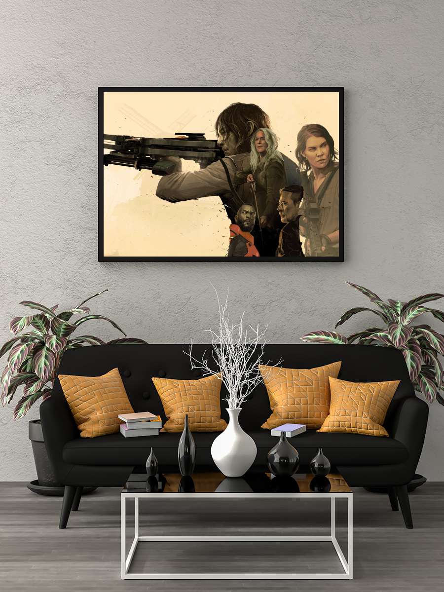 The Walking Dead Dizi Tablo Siyah Çerçeveli Dizi Poster Duvar Tablo