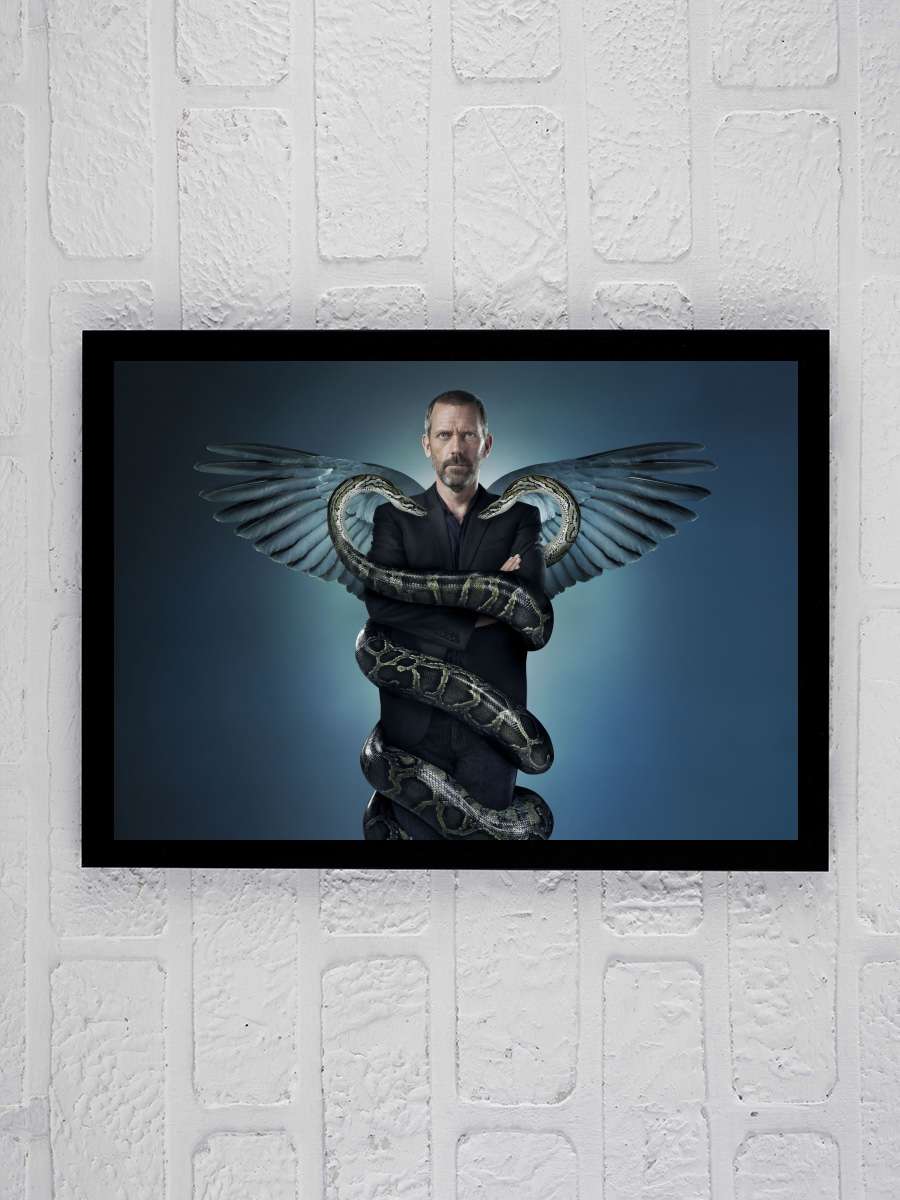 House, M.D. - House Dizi Tablo Siyah Çerçeveli Dizi Poster Duvar Tablo