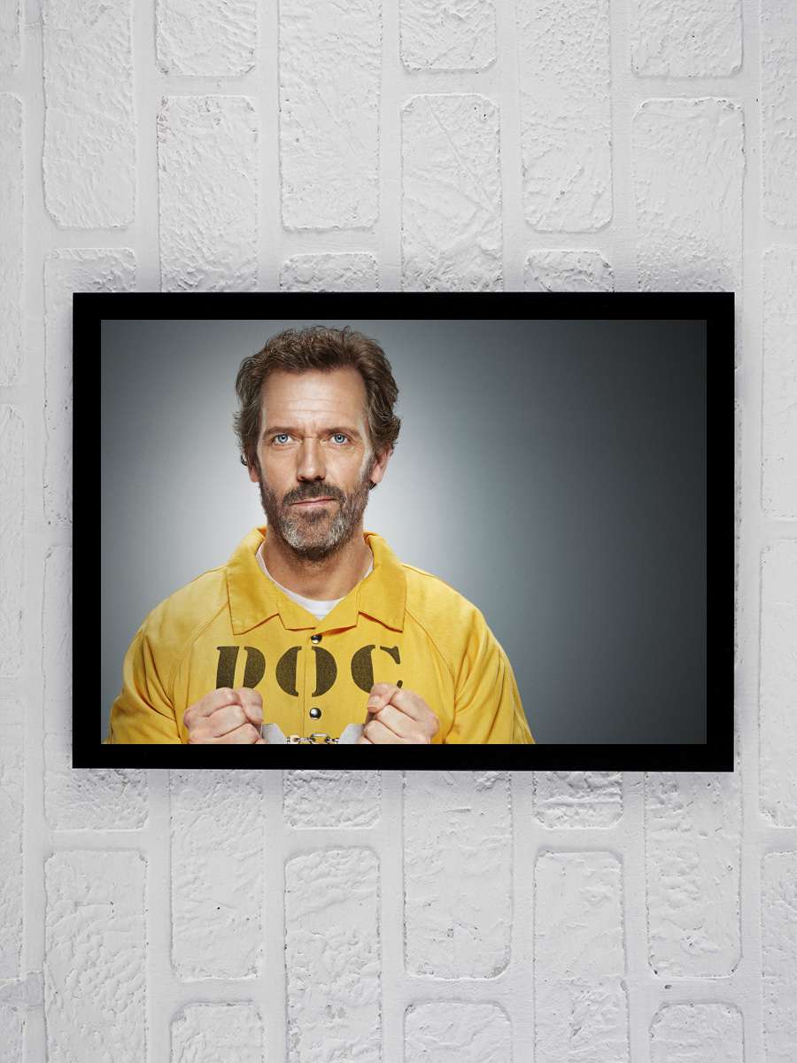 House, M.D. - House Dizi Tablo Siyah Çerçeveli Dizi Poster Duvar Tablo