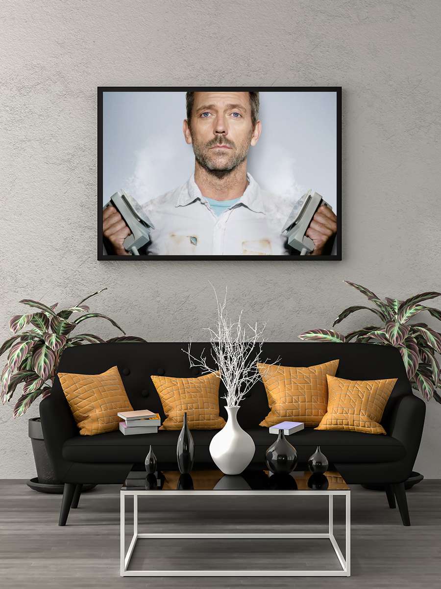 House, M.D. - House Dizi Tablo Siyah Çerçeveli Dizi Poster Duvar Tablo