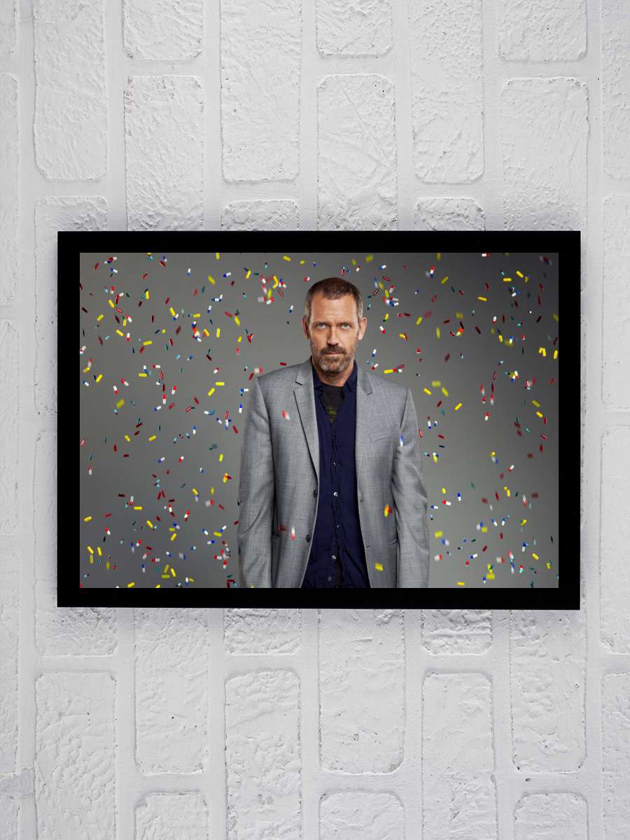 House, M.D. - House Dizi Tablo Siyah Çerçeveli Dizi Poster Duvar Tablo