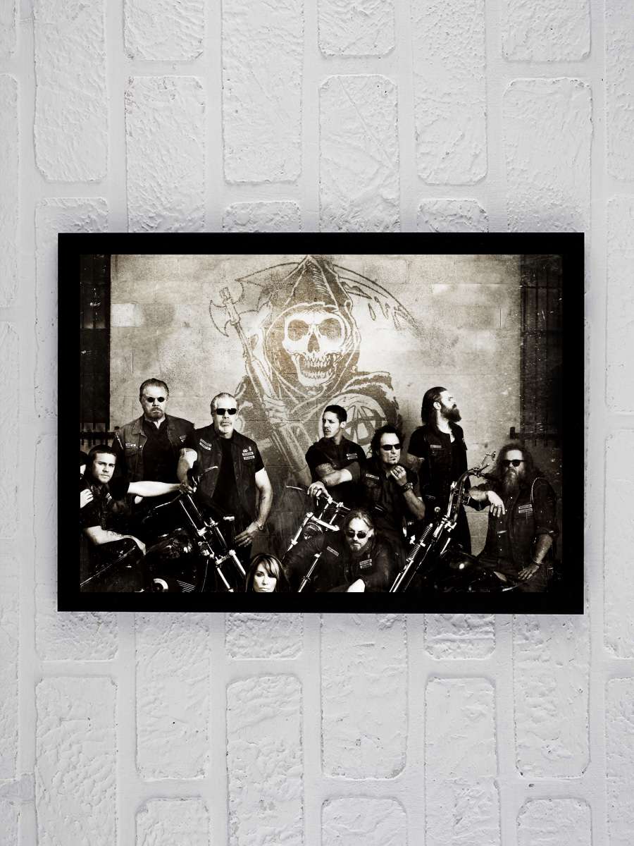 Sons of Anarchy Dizi Tablo Siyah Çerçeveli Dizi Poster Duvar Tablo