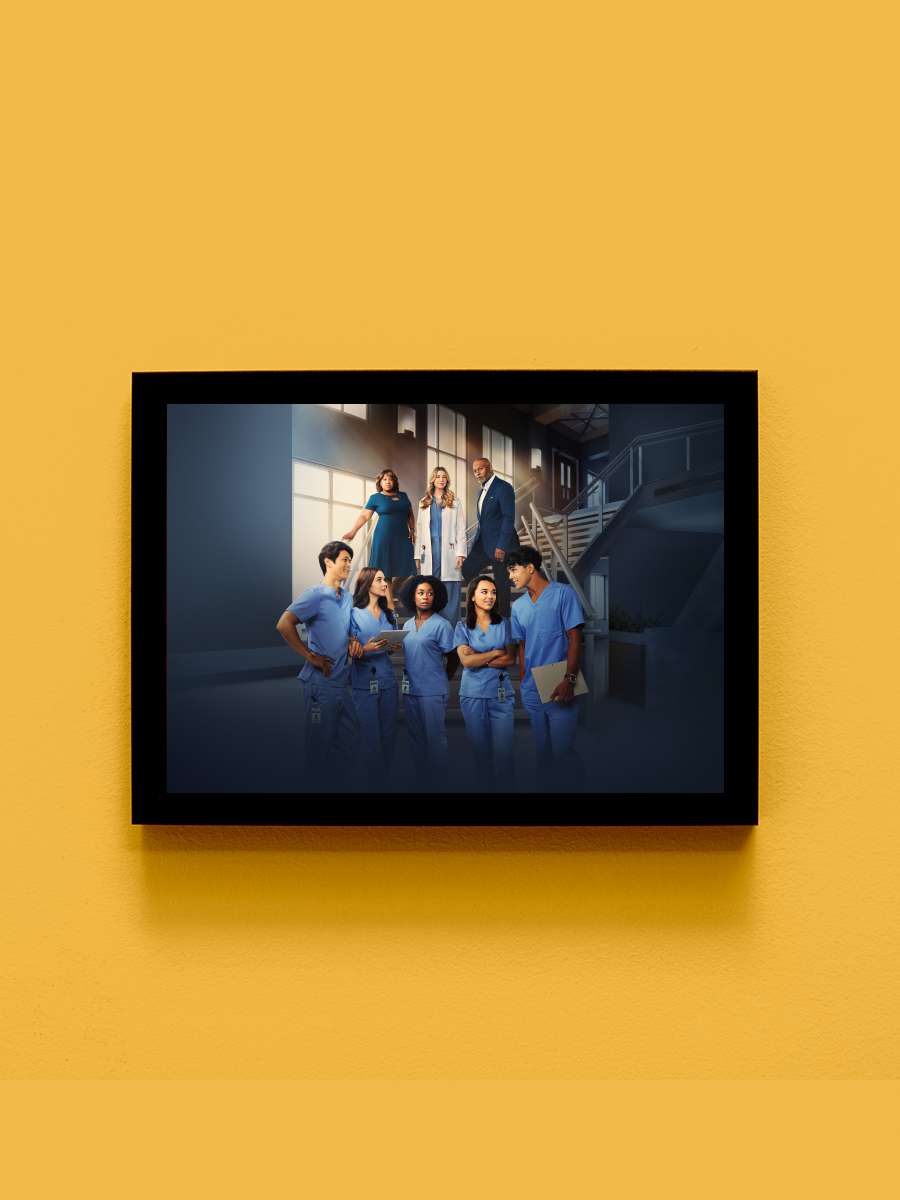 Grey's Anatomy Dizi Tablo Siyah Çerçeveli Dizi Poster Duvar Tablo