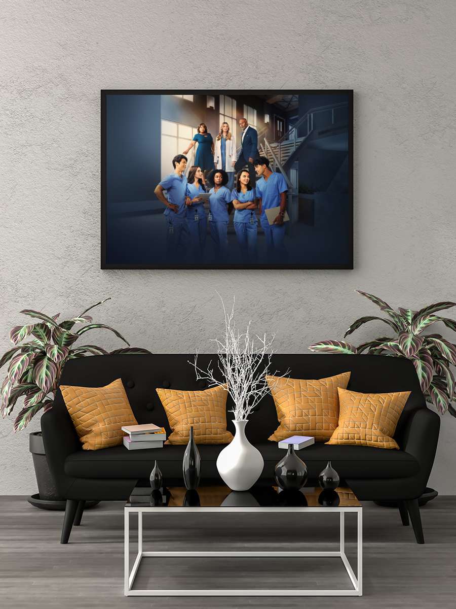 Grey's Anatomy Dizi Tablo Siyah Çerçeveli Dizi Poster Duvar Tablo