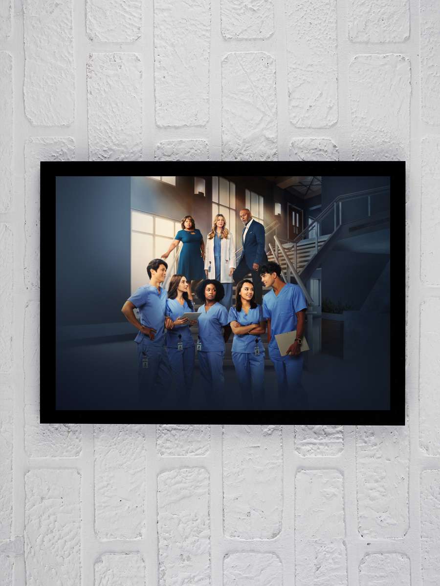 Grey's Anatomy Dizi Tablo Siyah Çerçeveli Dizi Poster Duvar Tablo