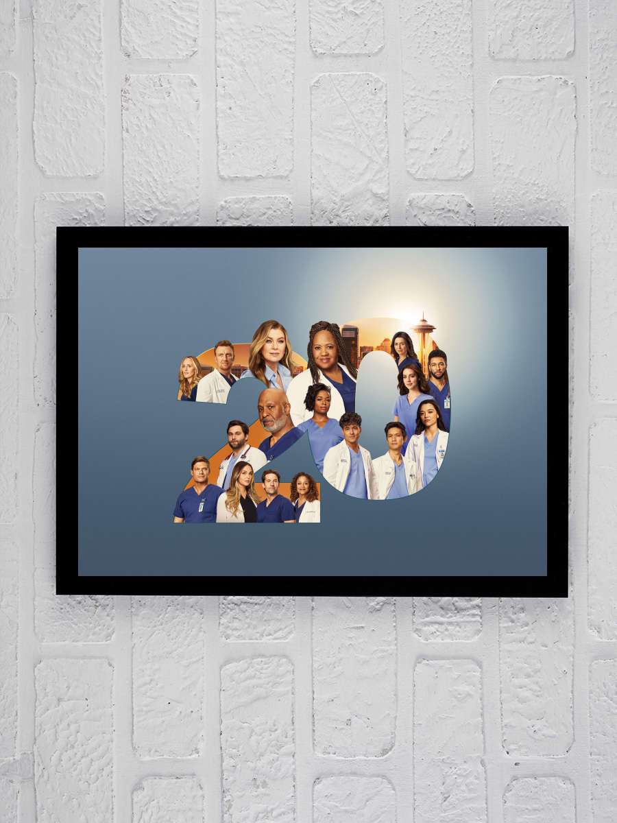 Grey's Anatomy Dizi Tablo Siyah Çerçeveli Dizi Poster Duvar Tablo