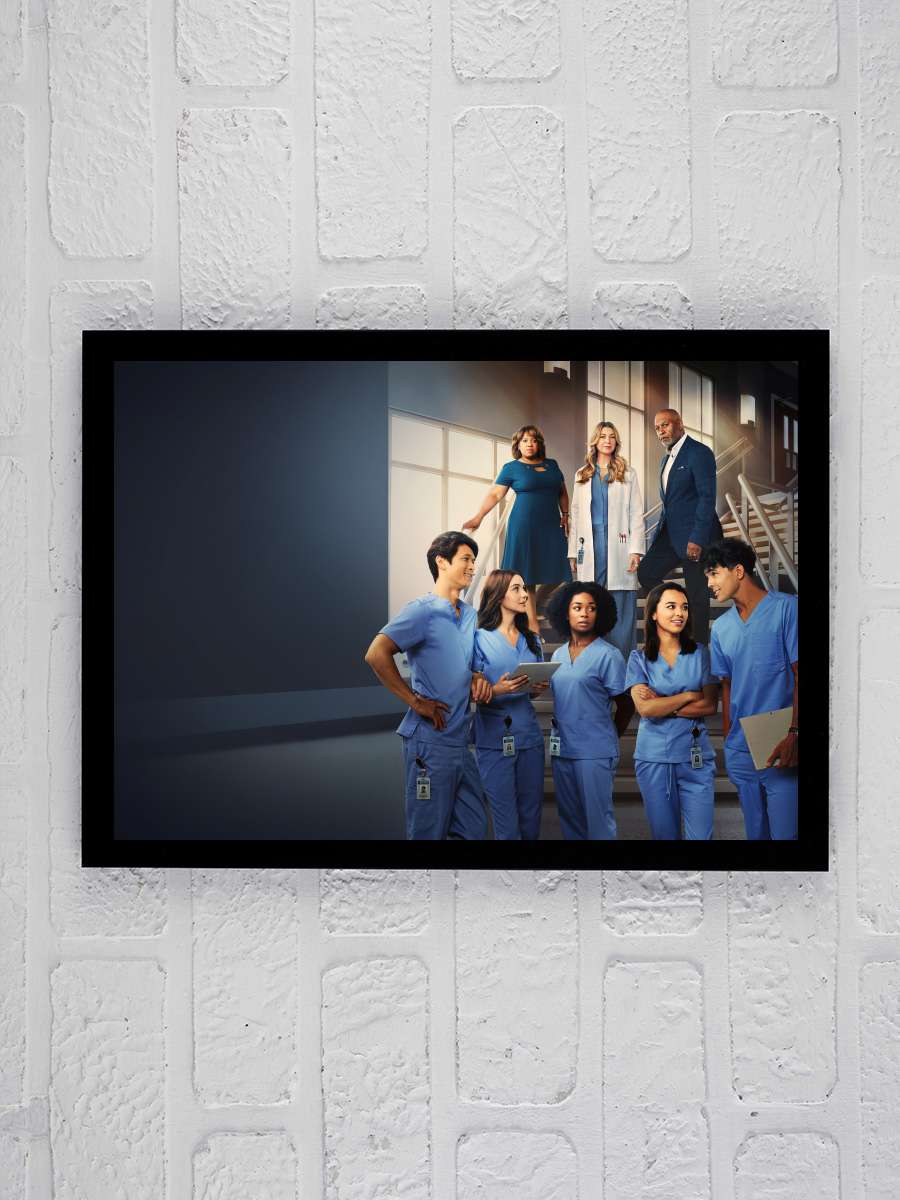 Grey's Anatomy Dizi Tablo Siyah Çerçeveli Dizi Poster Duvar Tablo