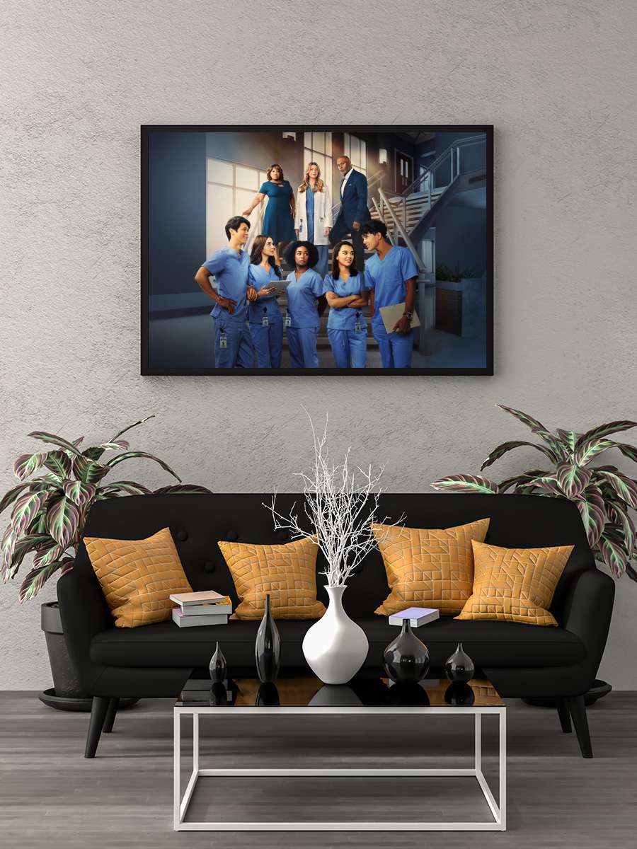 Grey's Anatomy Dizi Tablo Siyah Çerçeveli Dizi Poster Duvar Tablo