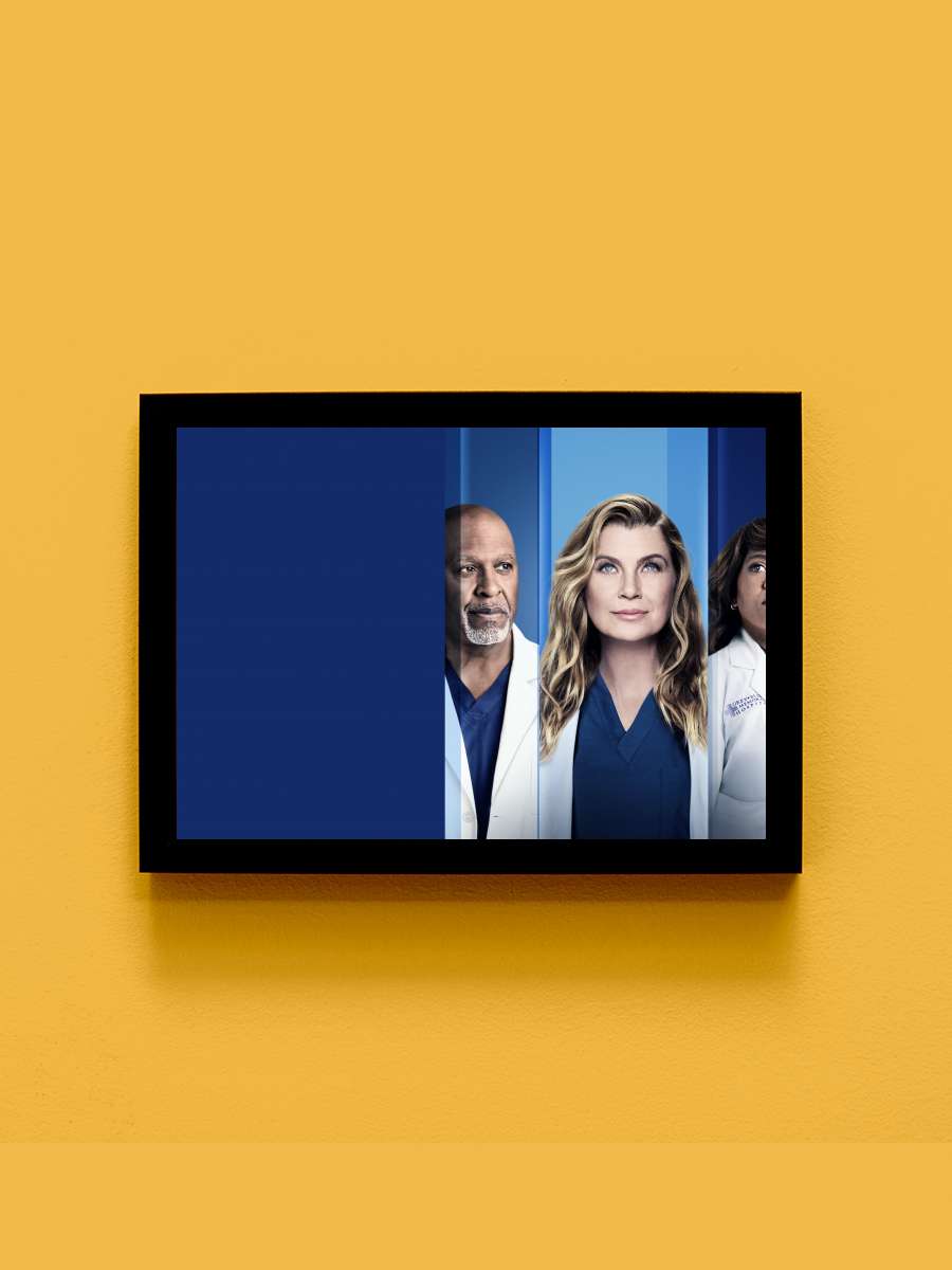 Grey's Anatomy Dizi Tablo Siyah Çerçeveli Dizi Poster Duvar Tablo