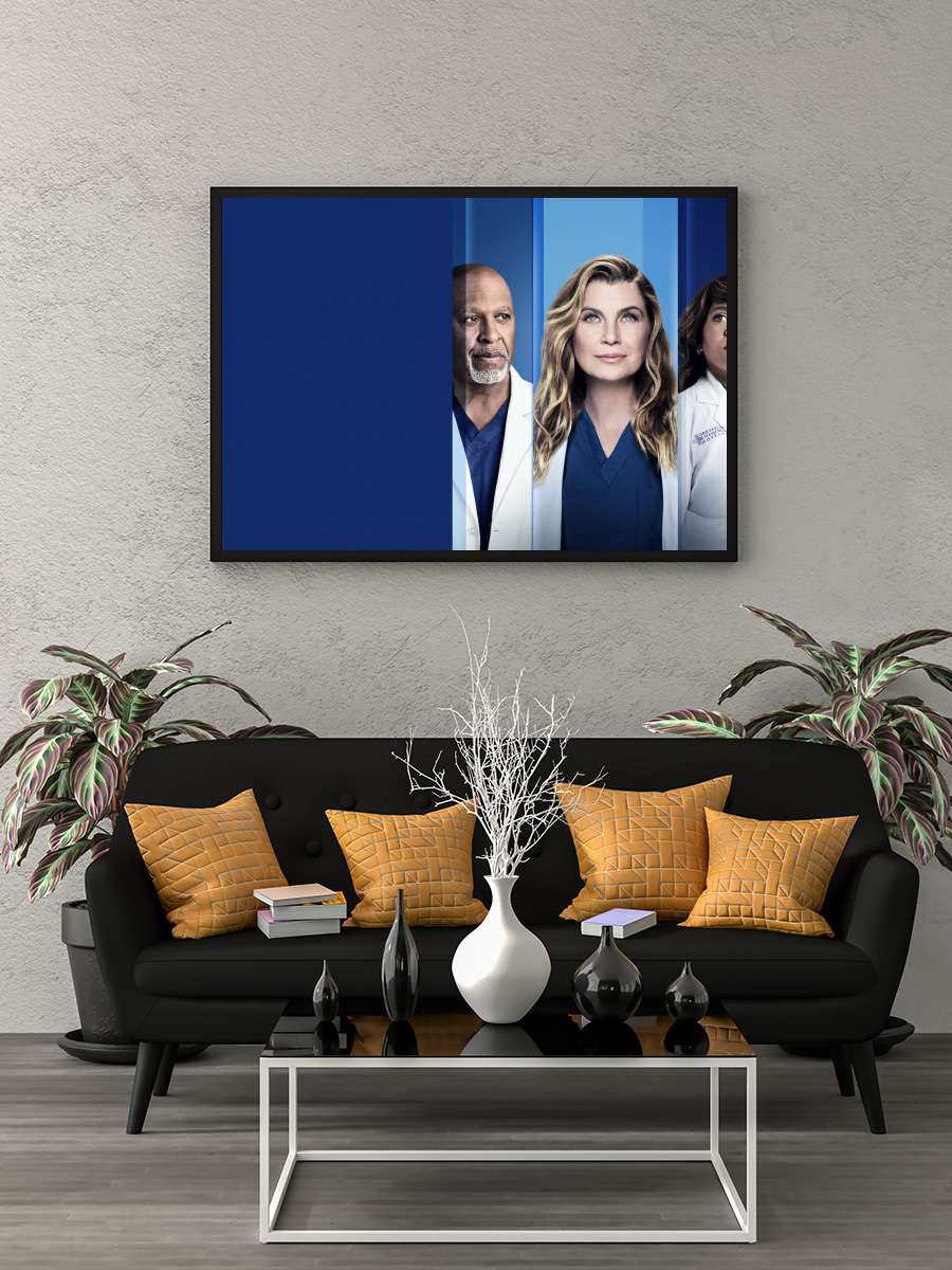 Grey's Anatomy Dizi Tablo Siyah Çerçeveli Dizi Poster Duvar Tablo