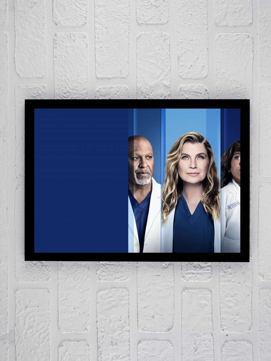 Grey's Anatomy Dizi Tablo Siyah Çerçeveli Dizi Poster Duvar Tablo