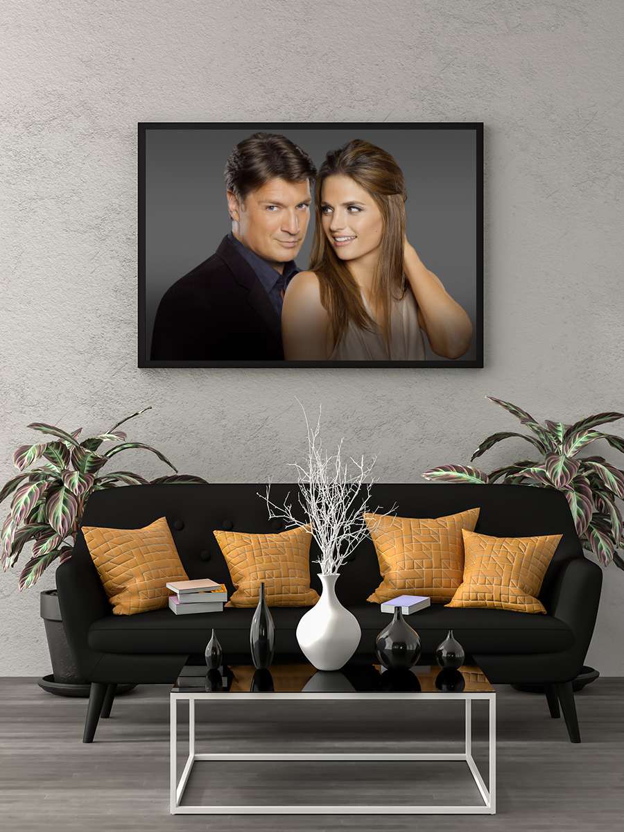 Castle Dizi Tablo Siyah Çerçeveli Dizi Poster Duvar Tablo