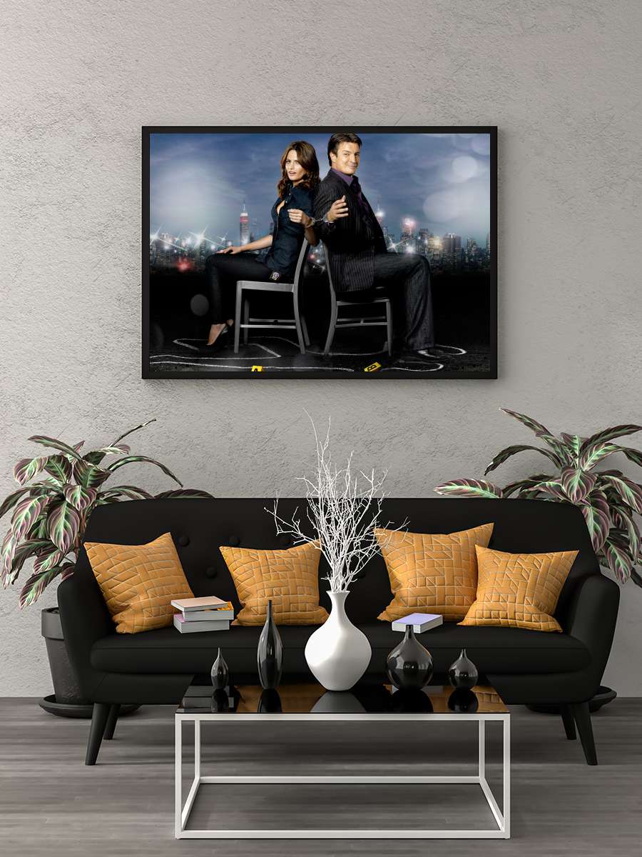 Castle Dizi Tablo Siyah Çerçeveli Dizi Poster Duvar Tablo