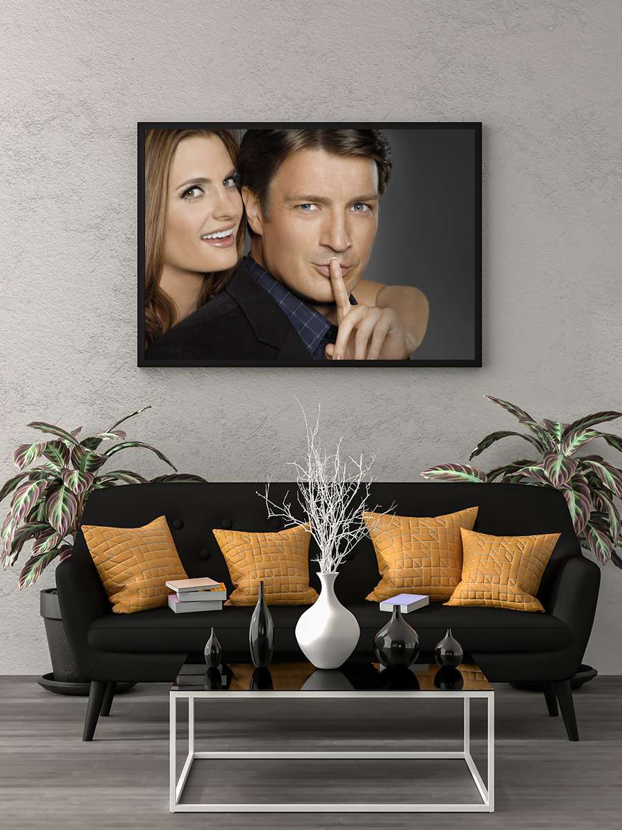 Castle Dizi Tablo Siyah Çerçeveli Dizi Poster Duvar Tablo