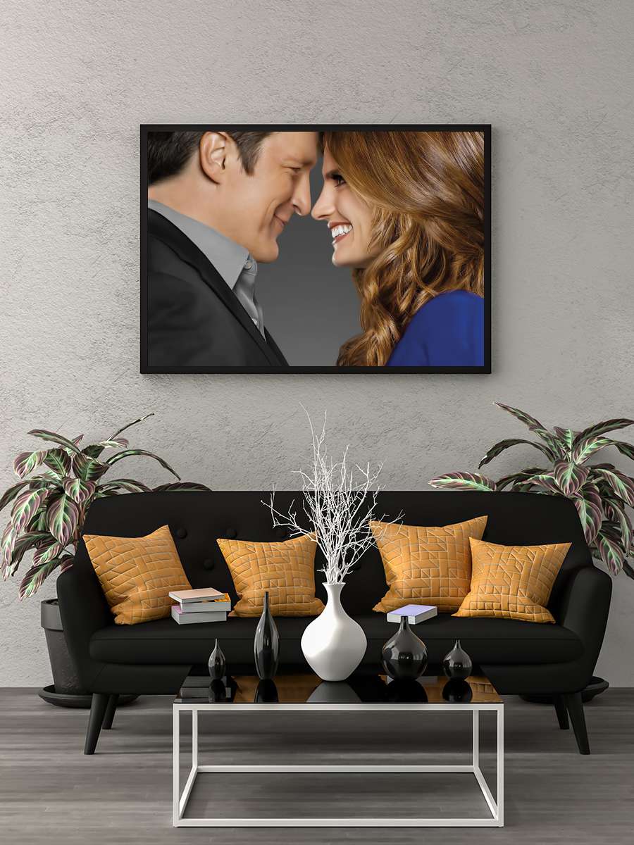 Castle Dizi Tablo Siyah Çerçeveli Dizi Poster Duvar Tablo