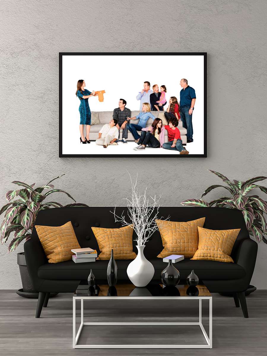 Modern Family Dizi Tablo Siyah Çerçeveli Dizi Poster Duvar Tablo