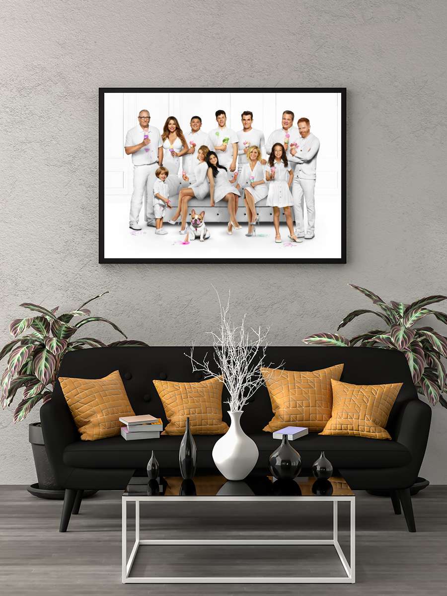 Modern Family Dizi Tablo Siyah Çerçeveli Dizi Poster Duvar Tablo