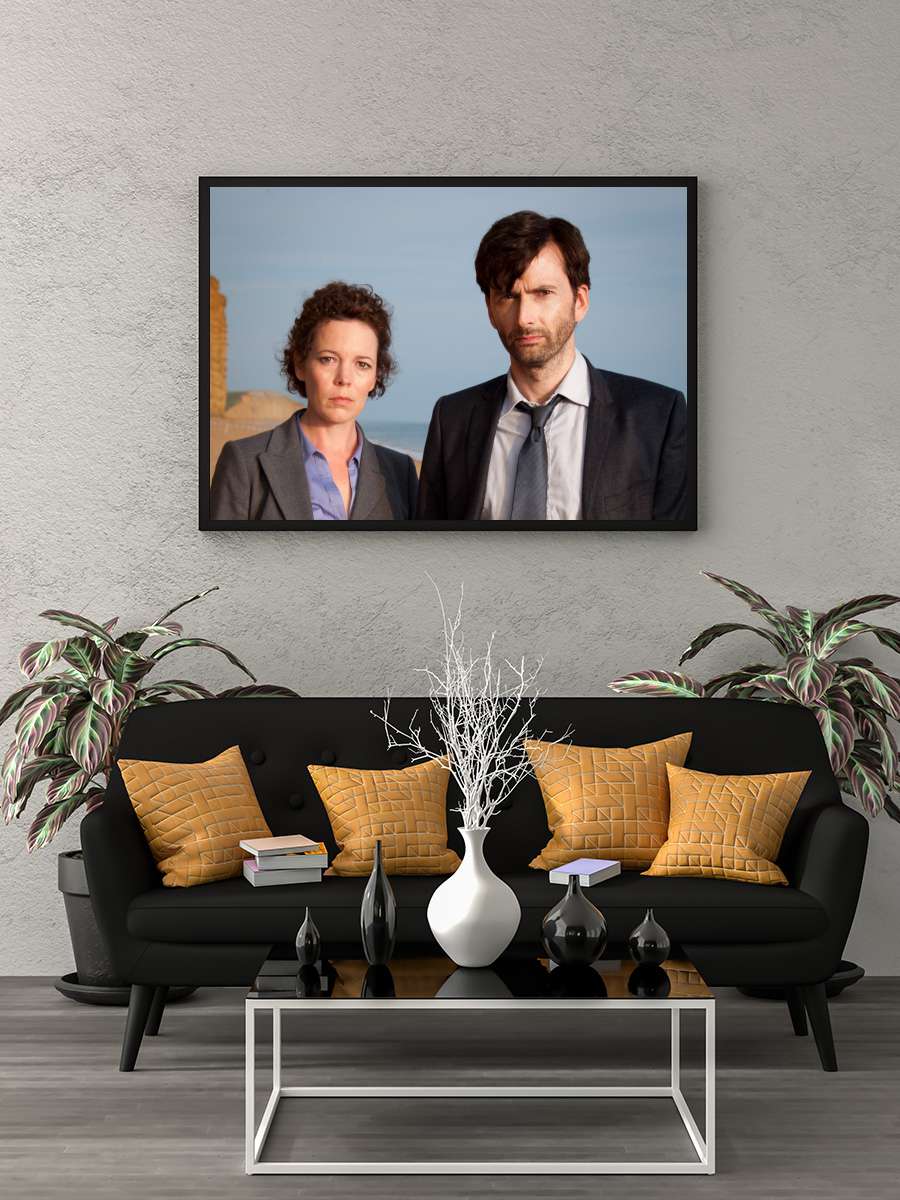 Broadchurch Dizi Tablo Siyah Çerçeveli Dizi Poster Duvar Tablo