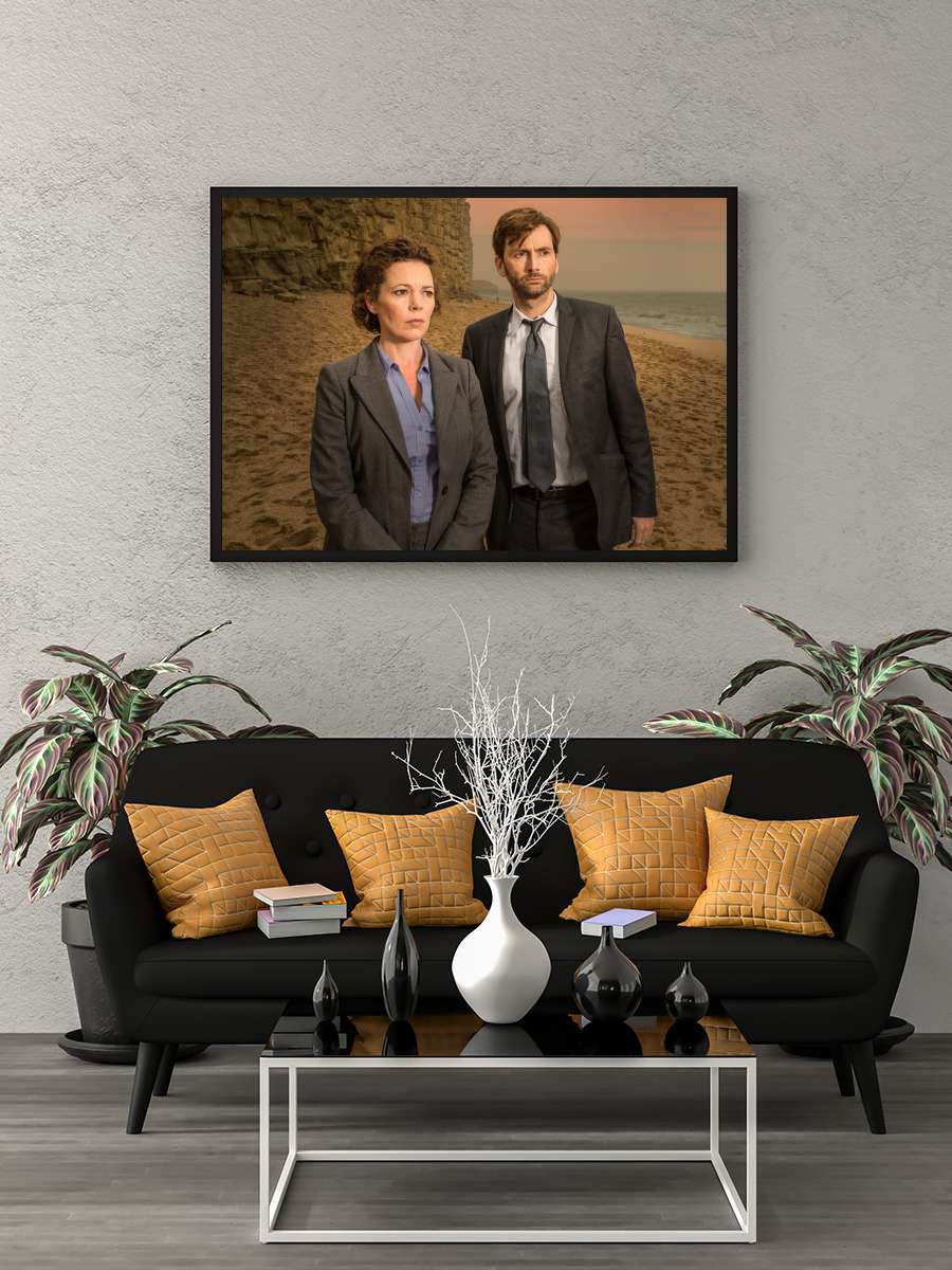 Broadchurch Dizi Tablo Siyah Çerçeveli Dizi Poster Duvar Tablo