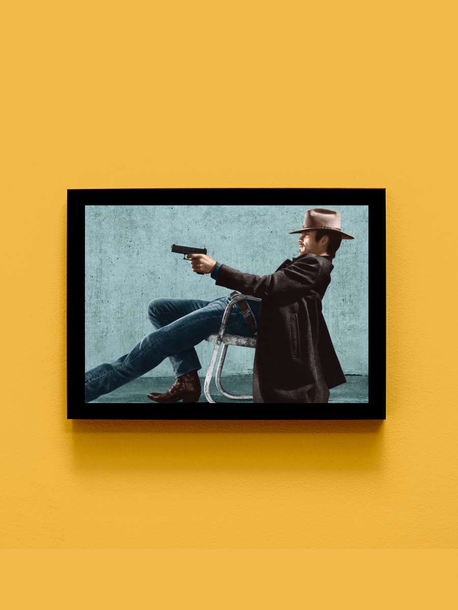 Justified Dizi Tablo Siyah Çerçeveli Dizi Poster Duvar Tablo