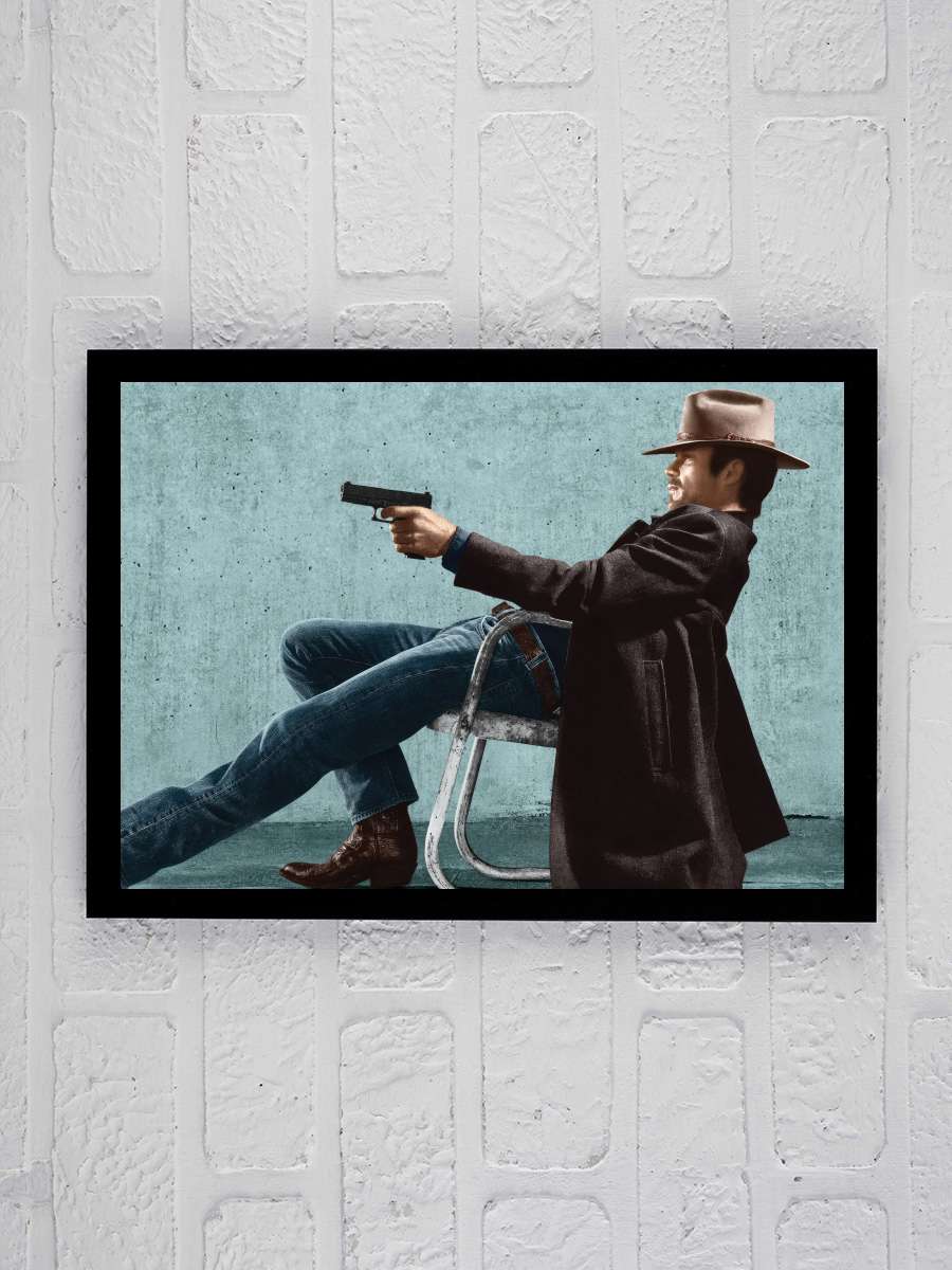 Justified Dizi Tablo Siyah Çerçeveli Dizi Poster Duvar Tablo