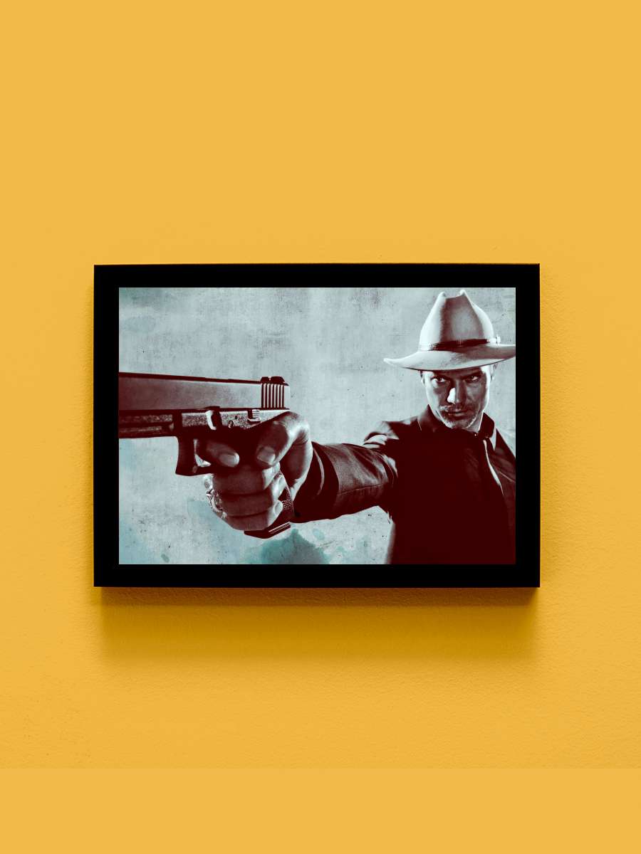 Justified Dizi Tablo Siyah Çerçeveli Dizi Poster Duvar Tablo