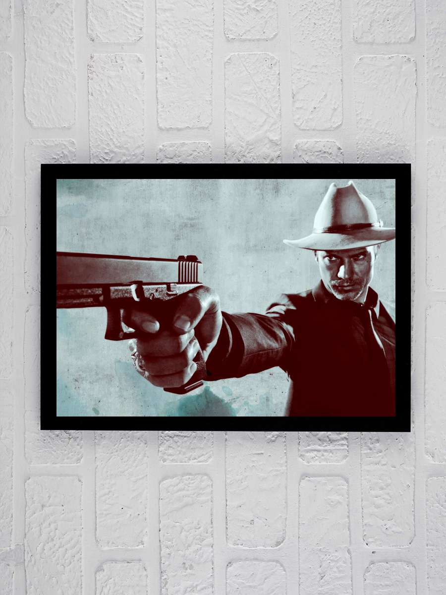 Justified Dizi Tablo Siyah Çerçeveli Dizi Poster Duvar Tablo