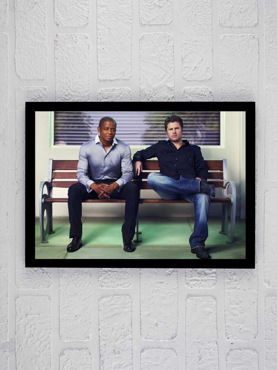 Psych Dizi Tablo Siyah Çerçeveli Dizi Poster Duvar Tablo