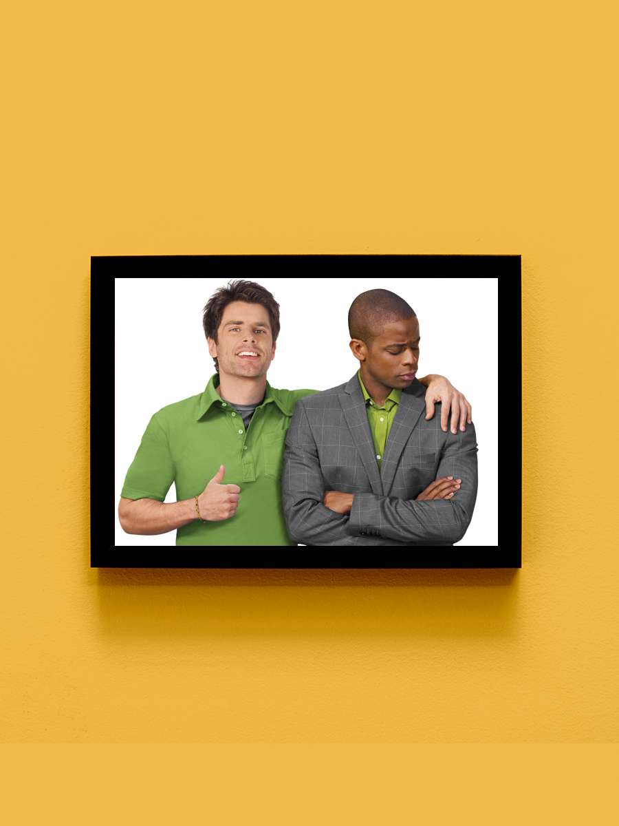 Psych Dizi Tablo Siyah Çerçeveli Dizi Poster Duvar Tablo