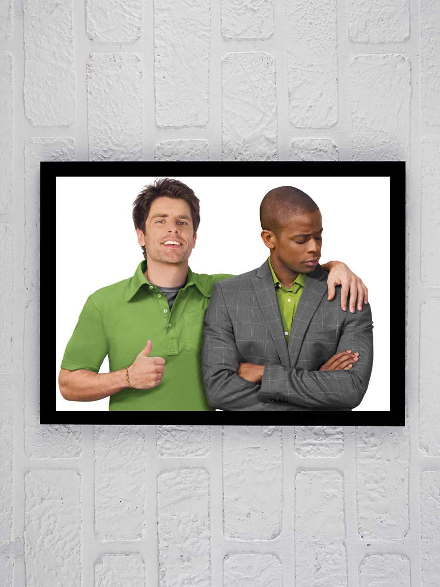 Psych Dizi Tablo Siyah Çerçeveli Dizi Poster Duvar Tablo