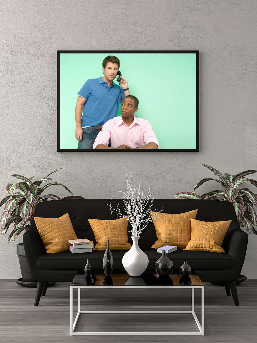 Psych Dizi Tablo Siyah Çerçeveli Dizi Poster Duvar Tablo