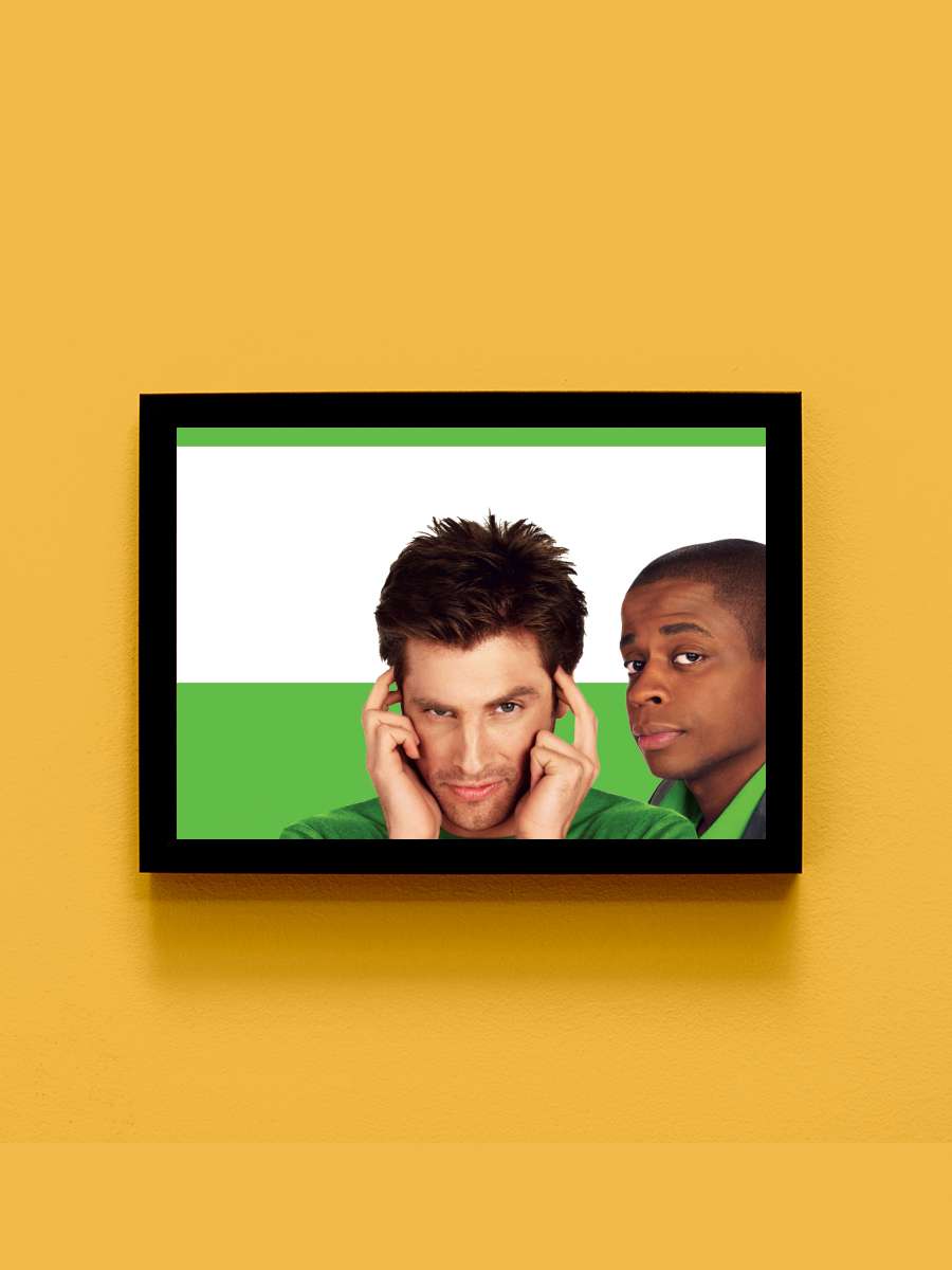 Psych Dizi Tablo Siyah Çerçeveli Dizi Poster Duvar Tablo