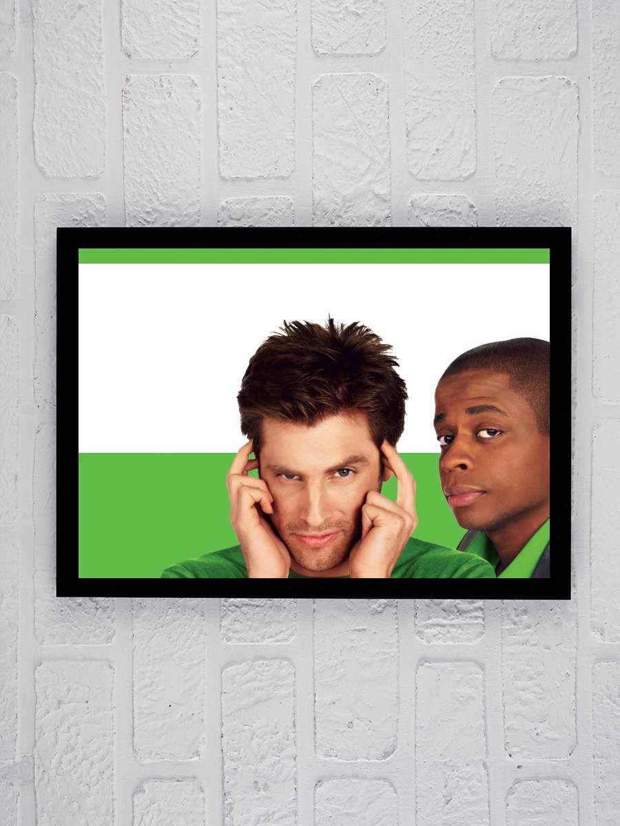 Psych Dizi Tablo Siyah Çerçeveli Dizi Poster Duvar Tablo