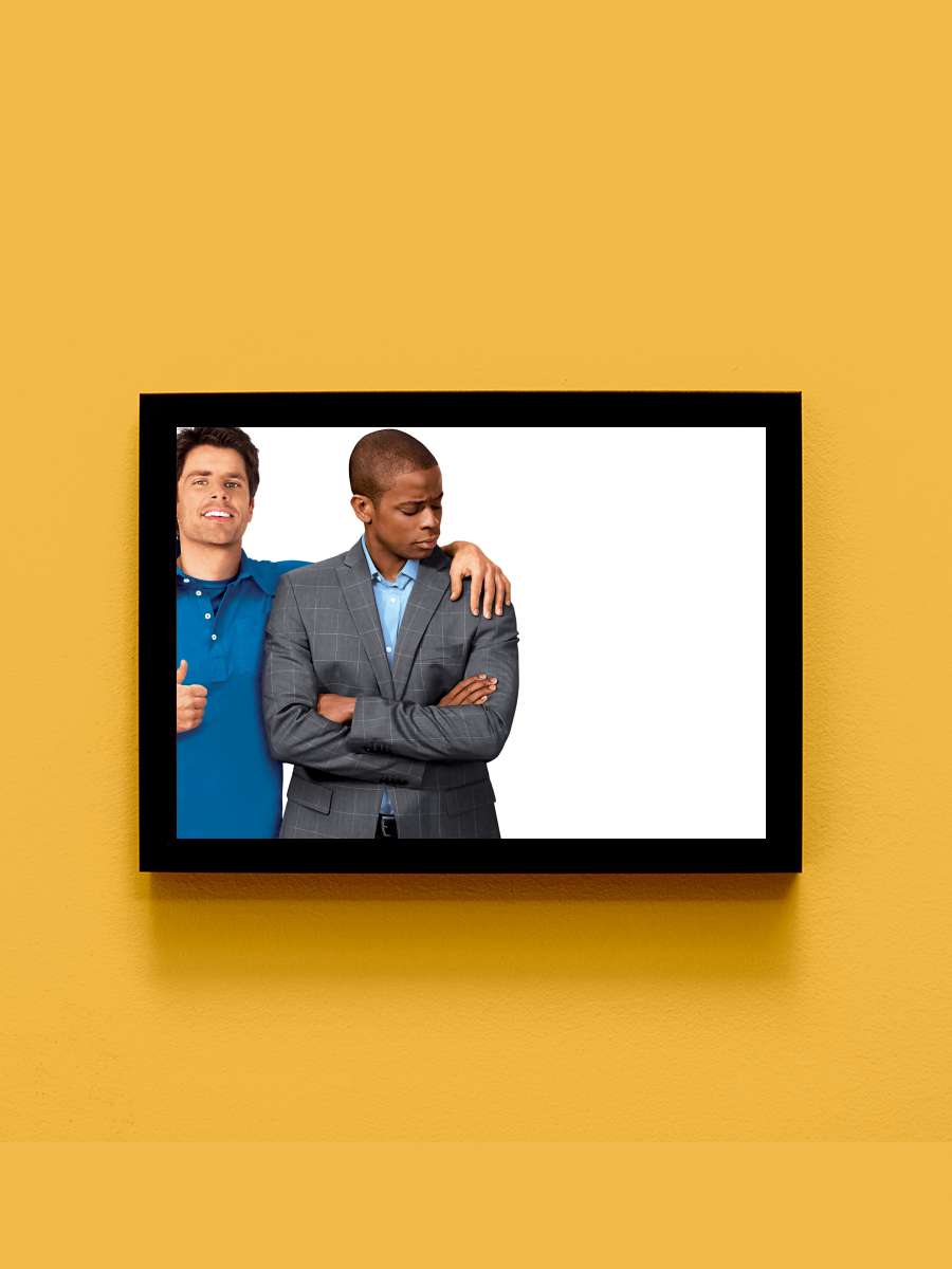 Psych Dizi Tablo Siyah Çerçeveli Dizi Poster Duvar Tablo