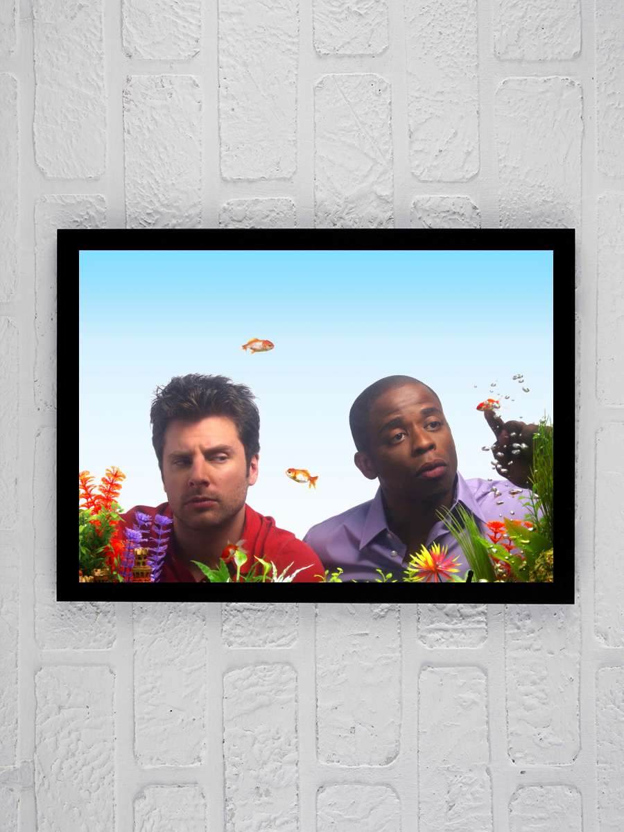 Psych Dizi Tablo Siyah Çerçeveli Dizi Poster Duvar Tablo