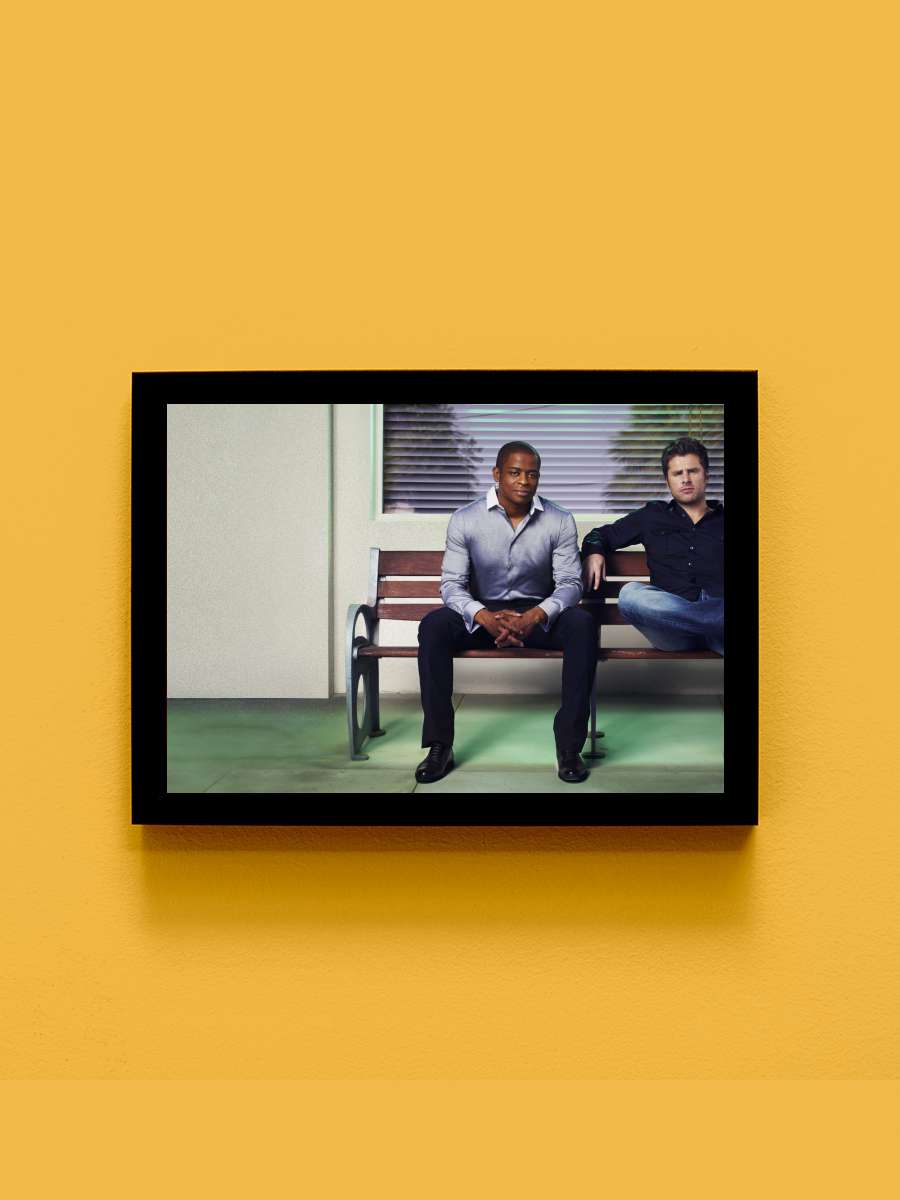 Psych Dizi Tablo Siyah Çerçeveli Dizi Poster Duvar Tablo