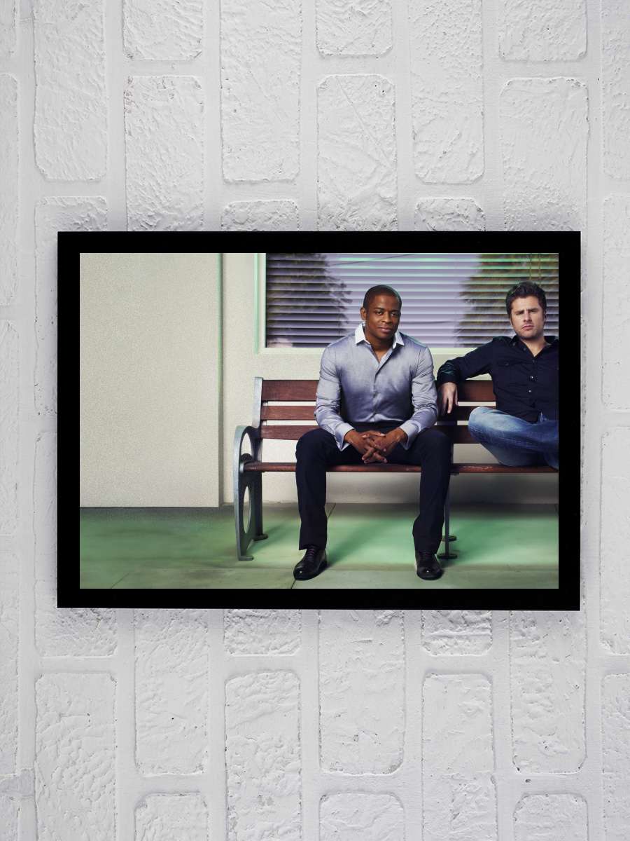 Psych Dizi Tablo Siyah Çerçeveli Dizi Poster Duvar Tablo