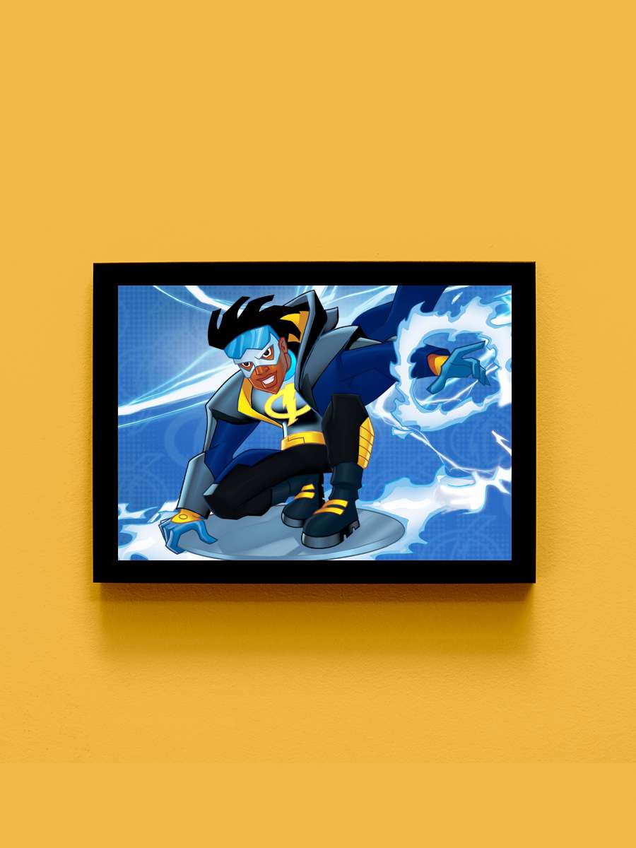 Static Shock Dizi Tablo Siyah Çerçeveli Dizi Poster Duvar Tablo