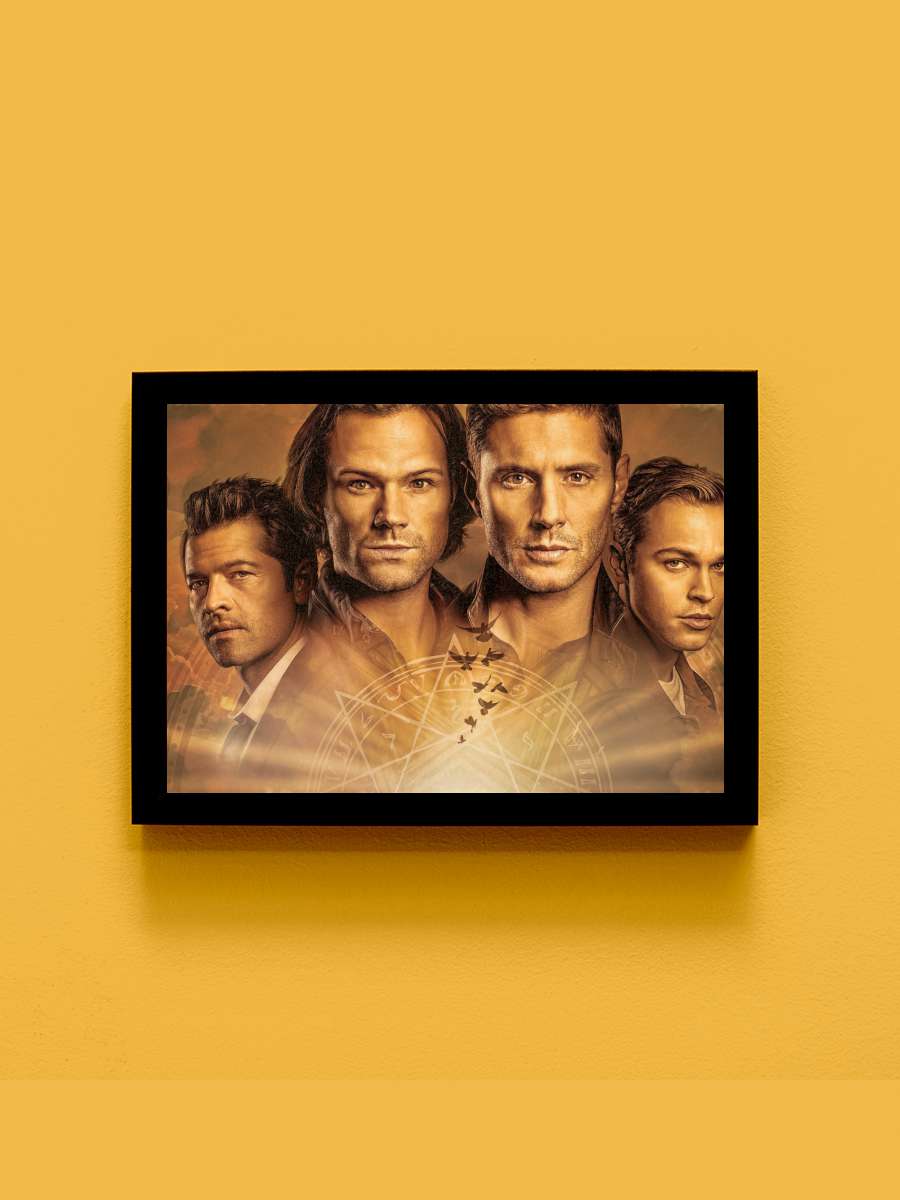 Supernatural Dizi Tablo Siyah Çerçeveli Dizi Poster Duvar Tablo