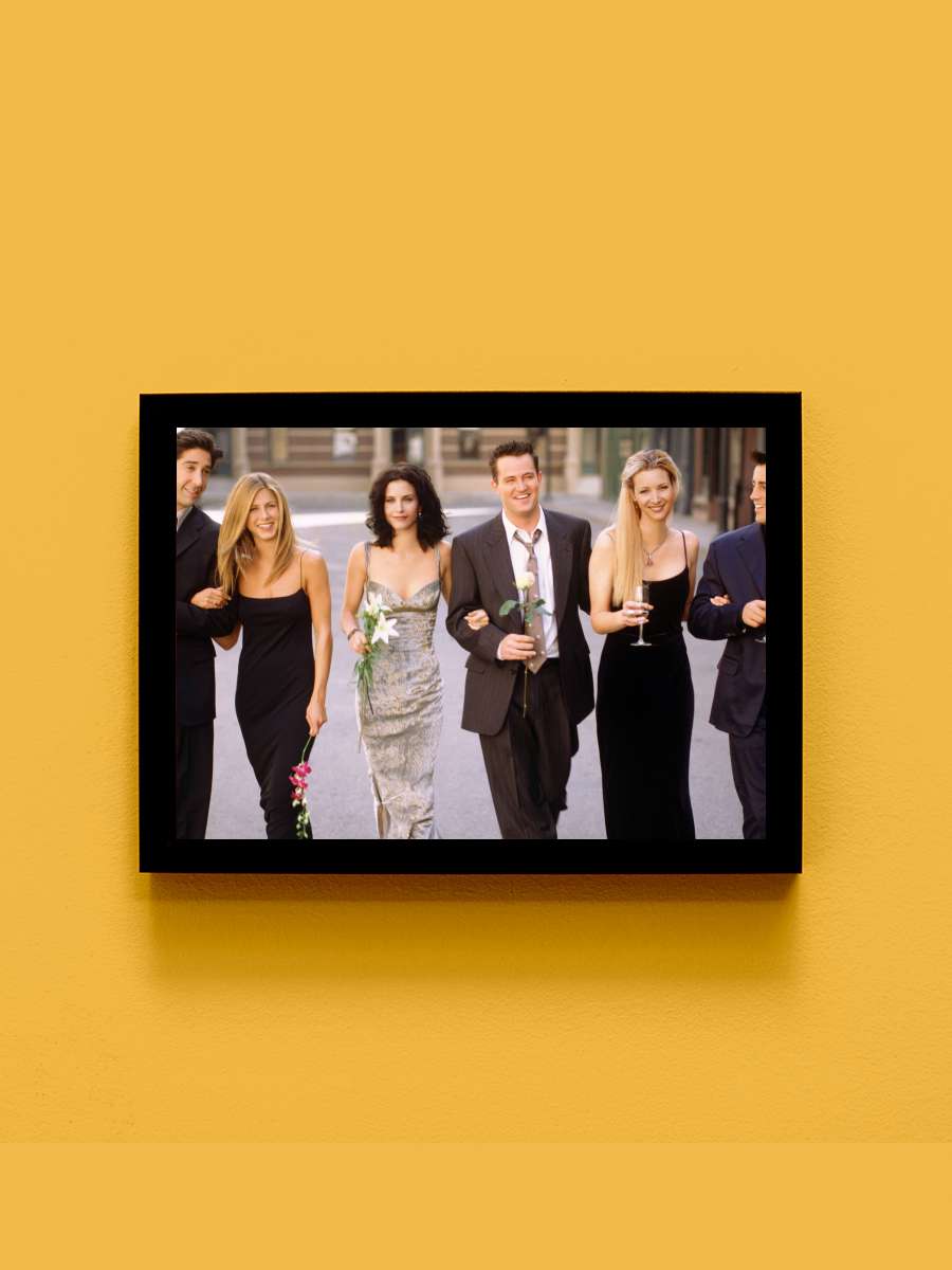 Friends Dizi Tablo Siyah Çerçeveli Dizi Poster Duvar Tablo