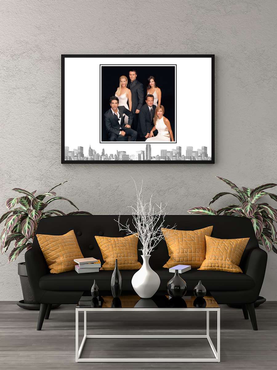 Friends Dizi Tablo Siyah Çerçeveli Dizi Poster Duvar Tablo