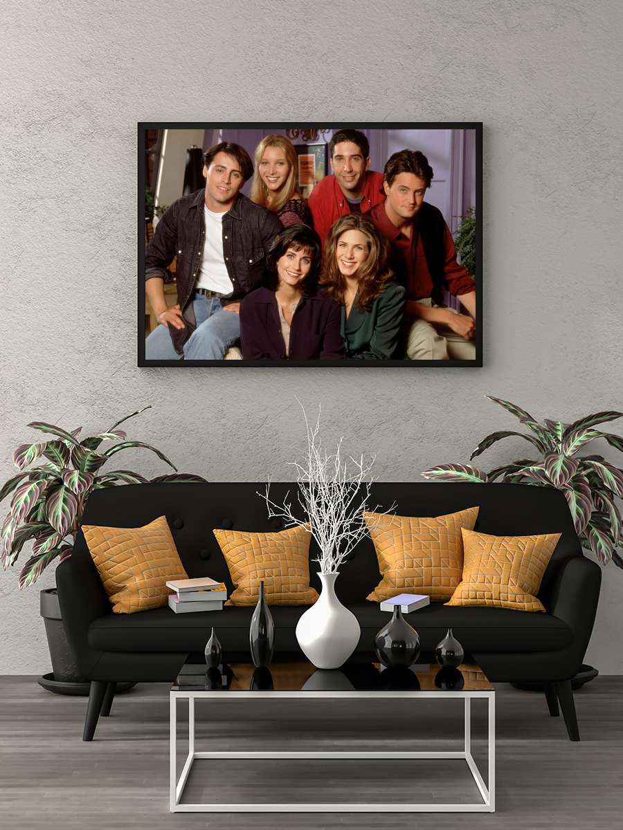 Friends Dizi Tablo Siyah Çerçeveli Dizi Poster Duvar Tablo