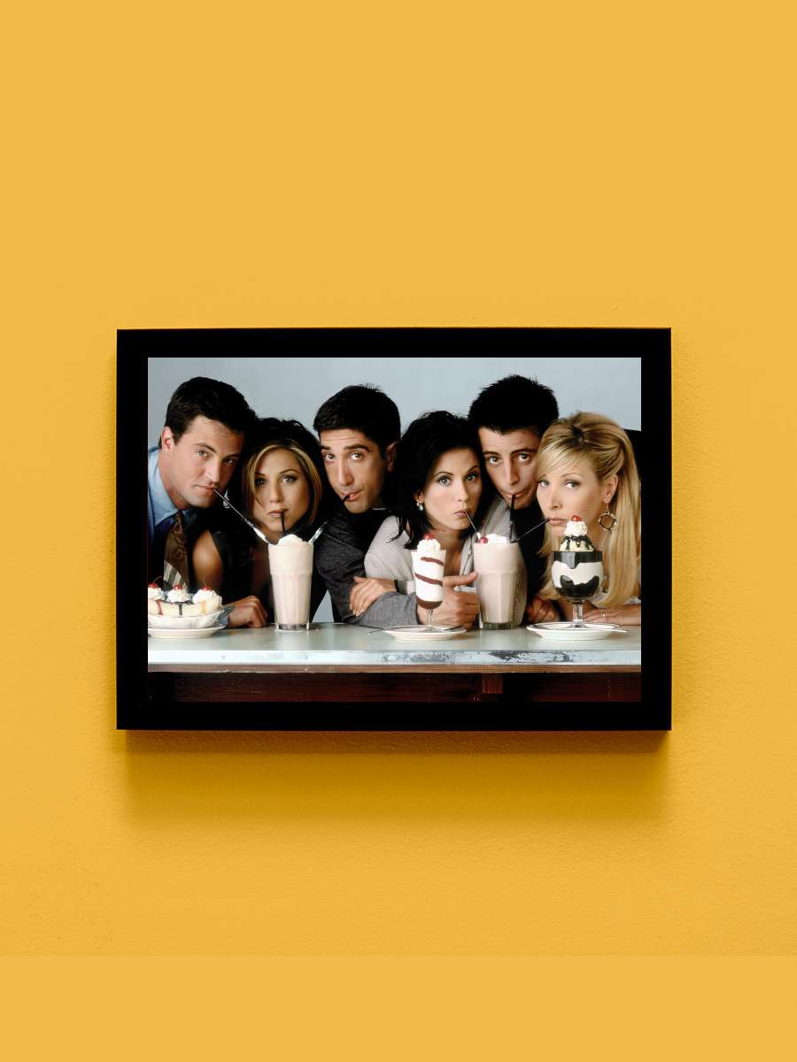 Friends Dizi Tablo Siyah Çerçeveli Dizi Poster Duvar Tablo