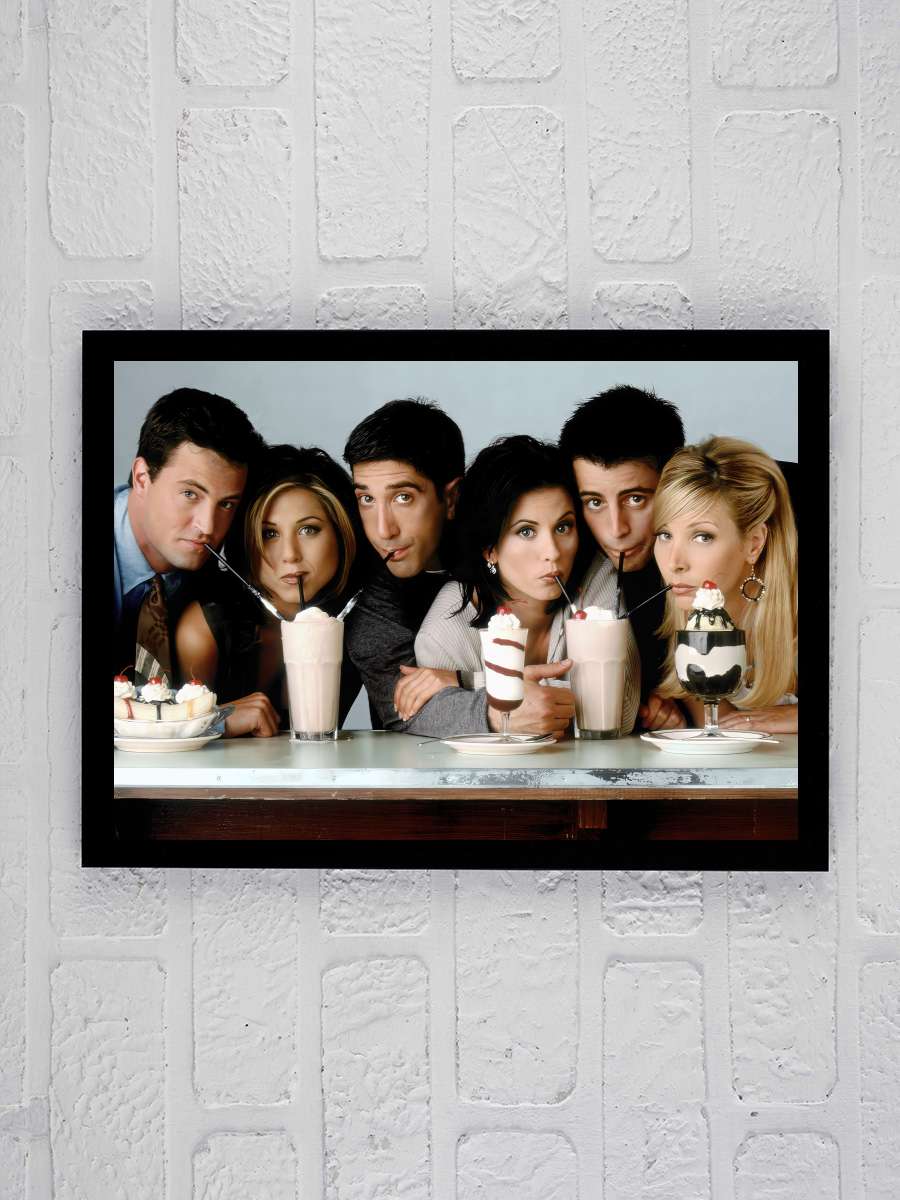 Friends Dizi Tablo Siyah Çerçeveli Dizi Poster Duvar Tablo