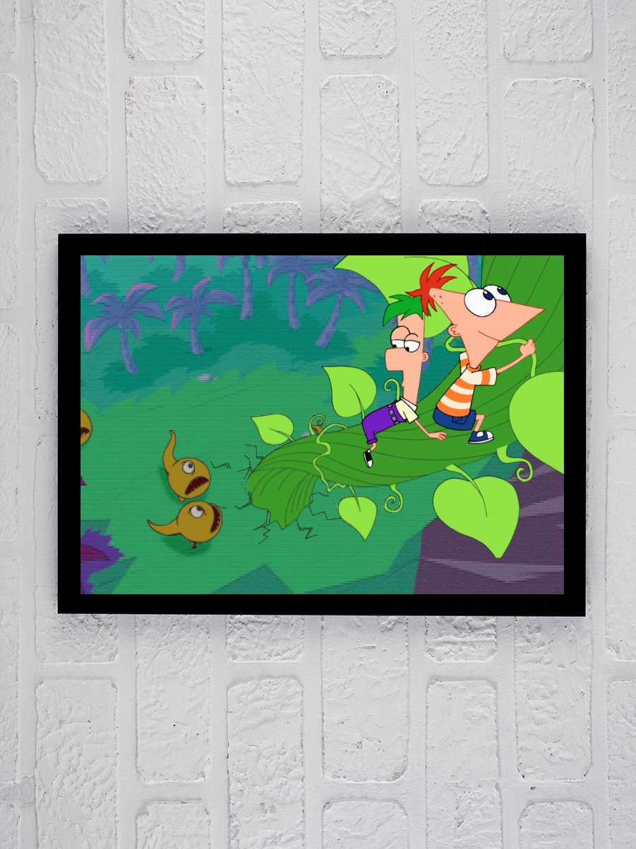 Phineas ve Förb - Phineas and Ferb Dizi Tablo Siyah Çerçeveli Dizi Poster Duvar Tablo