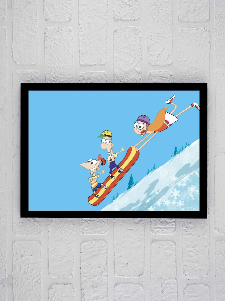 Phineas ve Förb - Phineas and Ferb Dizi Tablo Siyah Çerçeveli Dizi Poster Duvar Tablo