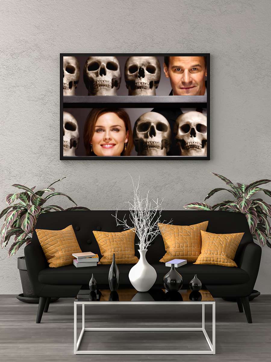 Bones Dizi Tablo Siyah Çerçeveli Dizi Poster Duvar Tablo