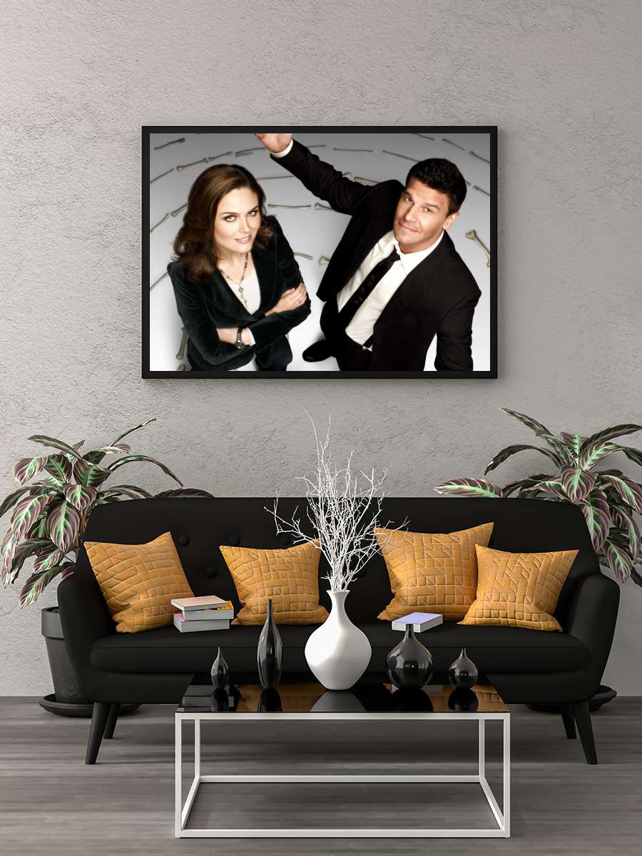 Bones Dizi Tablo Siyah Çerçeveli Dizi Poster Duvar Tablo